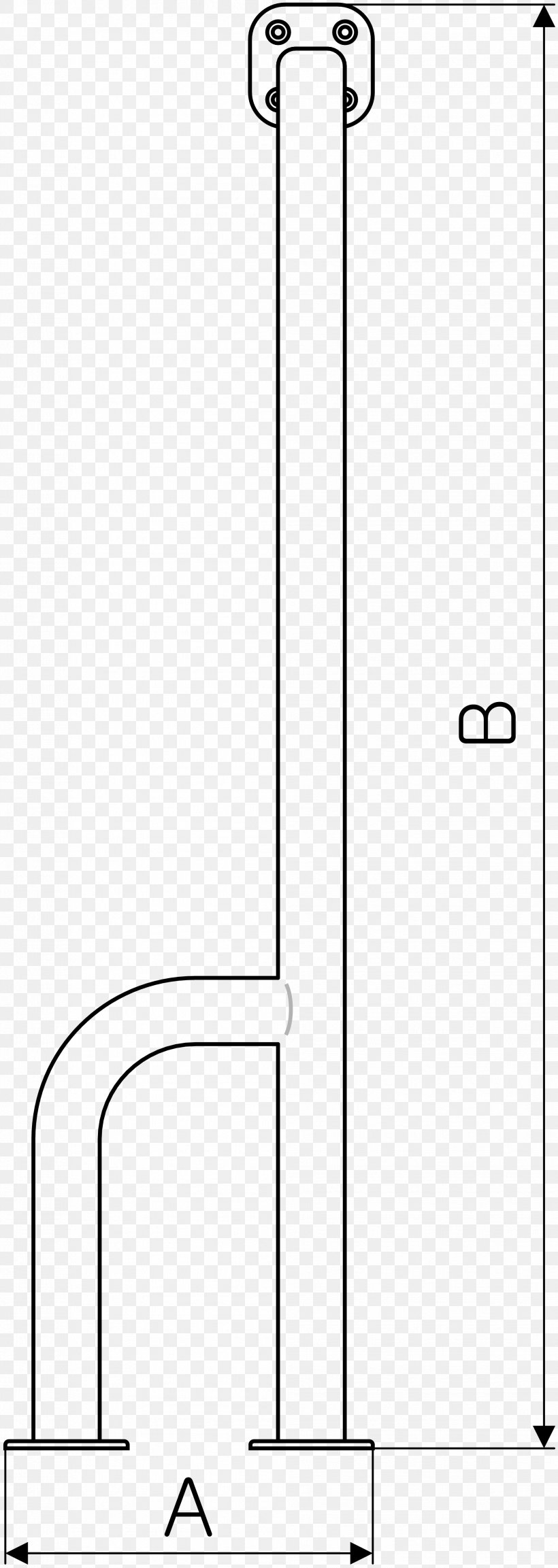 Door Handle Drawing Product Design /m/02csf, PNG, 1987x5586px, Door Handle, Area, Bathroom, Bathroom Accessory, Black And White Download Free