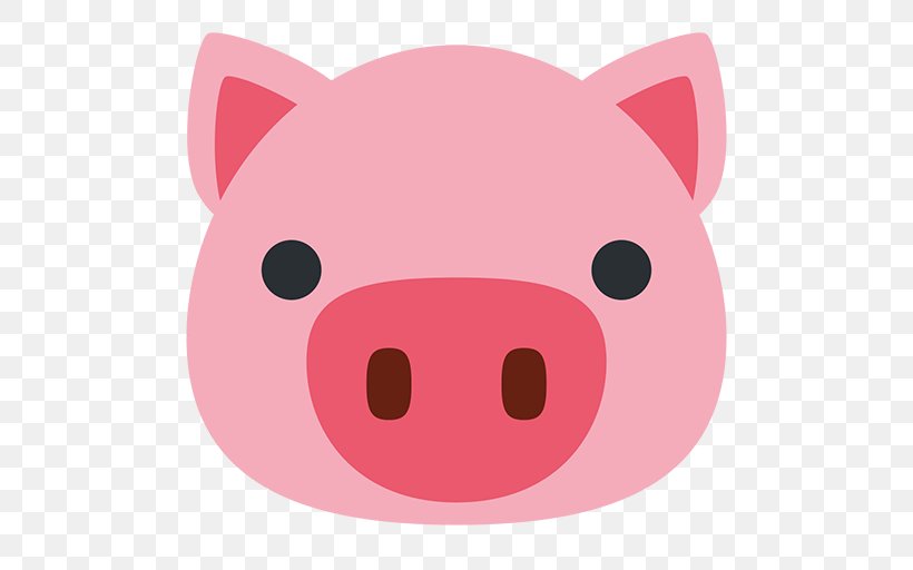 Pig Emoji Sticker SMS, PNG, 512x512px, Pig, Carnivoran, Cartoon, Email, Emoji Download Free