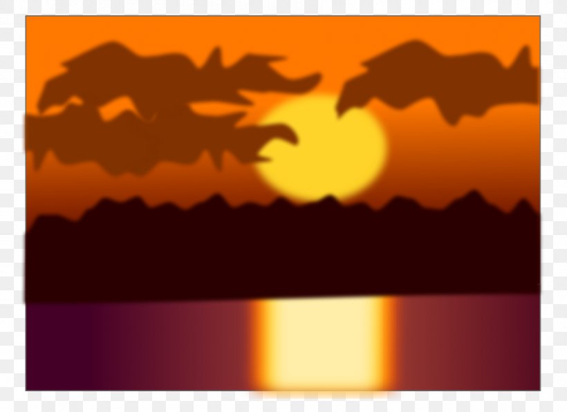 Sunset Clip Art, PNG, 900x655px, Sunset, Dusk, Heat, Orange, Public Domain Download Free
