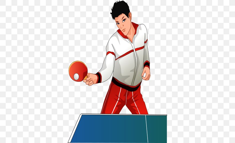 Table Tennis Cartoon Sport Illustration, PNG, 500x500px, Table Tennis, Arm, Athlete, Ball, Ball Game Download Free