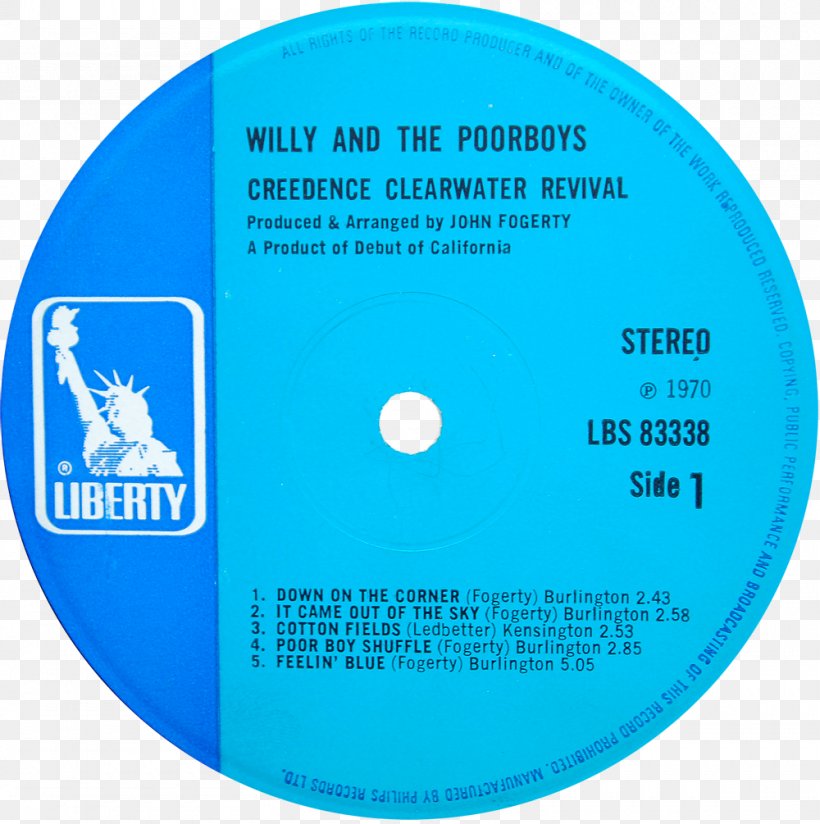 Creedence Clearwater Revival Willy And The Poor Boys Phonograph Record Record Label Compact Disc, PNG, 1000x1005px, Creedence Clearwater Revival, Album, Area, Art, Artist Download Free