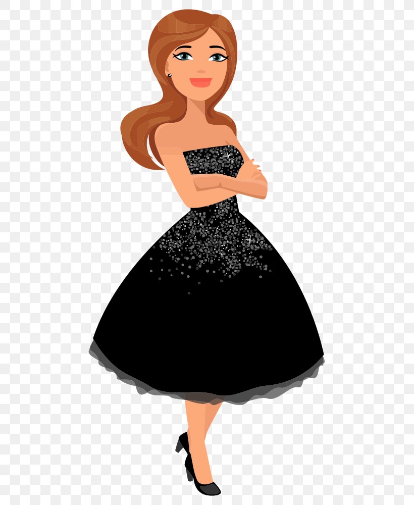 Little Black Dress Clothing Cocktail Dress Woman, PNG, 507x1000px, Watercolor, Cartoon, Flower, Frame, Heart Download Free