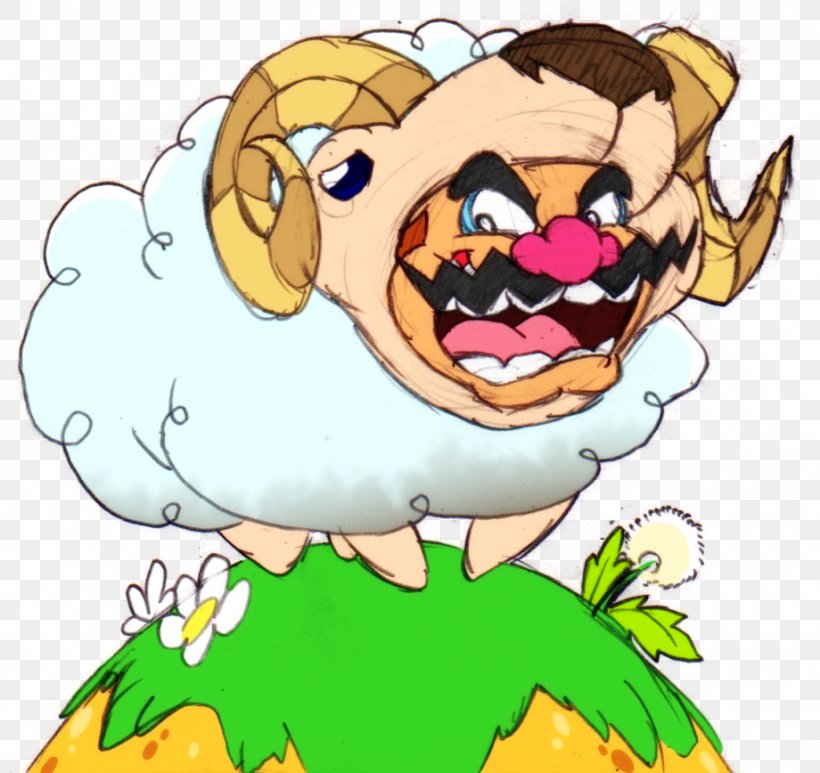 Wario Land: Super Mario Land 3 Super Mario 3D World Sheep Art, PNG, 920x868px, Watercolor, Cartoon, Flower, Frame, Heart Download Free