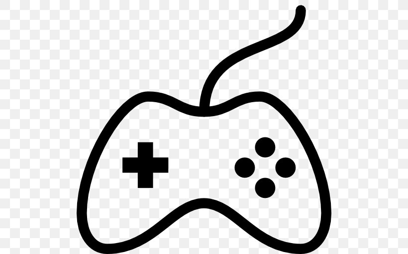 Joystick Game Controllers, PNG, 512x512px, Joystick, Black, Black And White, Button, Controller Download Free