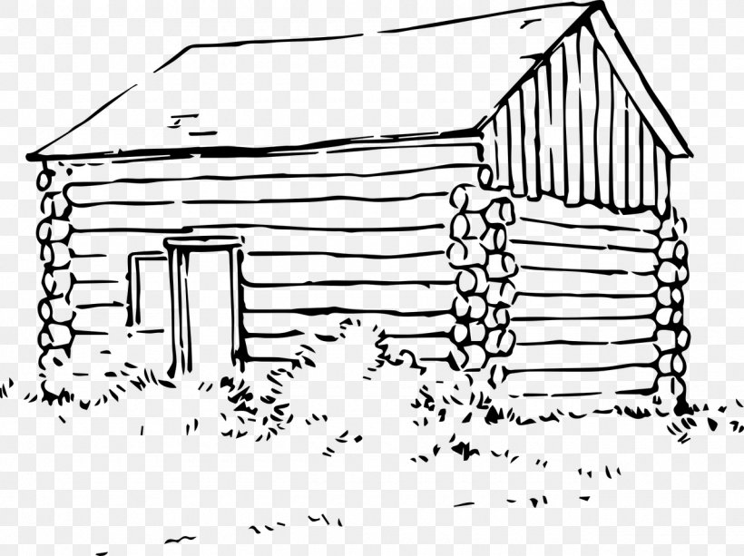 Log Cabin Cottage Clip Art, PNG, 1280x957px, Log Cabin, Area, Artwork, Barn, Black And White Download Free
