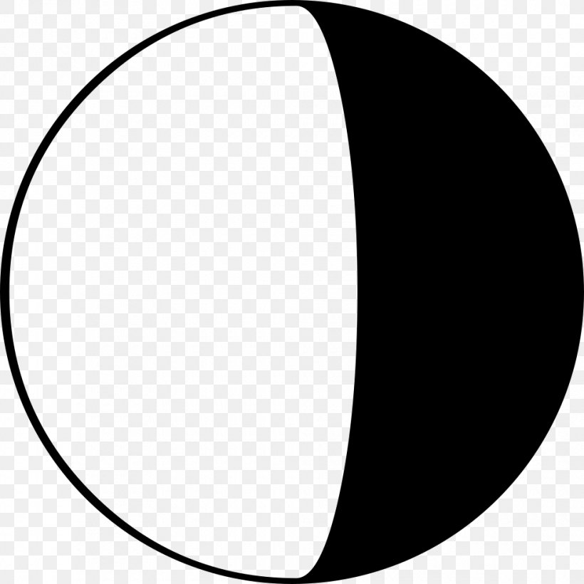 Lunar Phase Full Moon Crescent New Moon, PNG, 980x980px, Lunar Phase, Area, Black, Black And White, Crescent Download Free