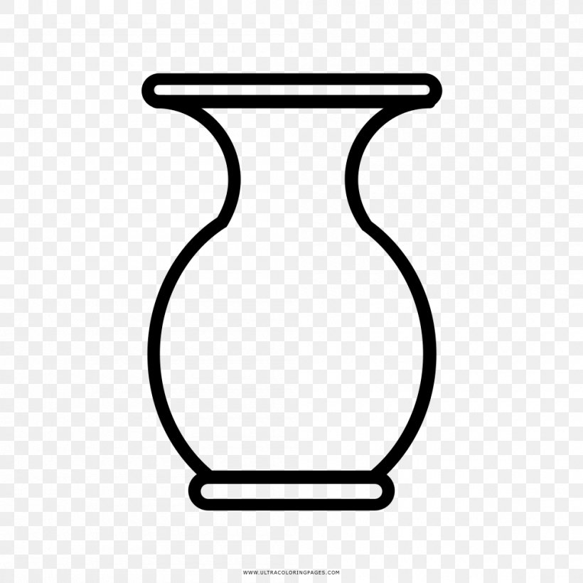 Coloring Book Drawing Vase Black And White, PNG, 1000x1000px, Coloring Book, Black And White, Book, Color, Color Theory Download Free