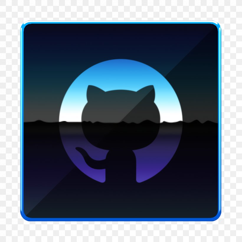 Github Icon Gloss Icon Media Icon, PNG, 1234x1234px, Github Icon, Black Cat, Cat, Computer Accessory, Electric Blue Download Free