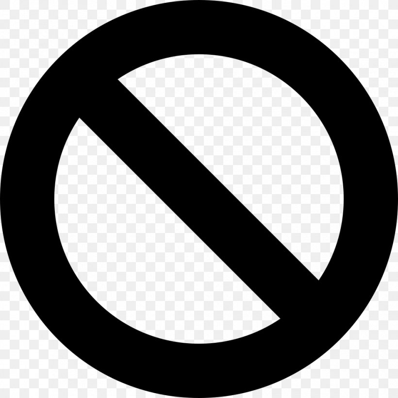 No Symbol Download, PNG, 980x980px, No Symbol, Ban, Black And White, Logo, Oval Download Free