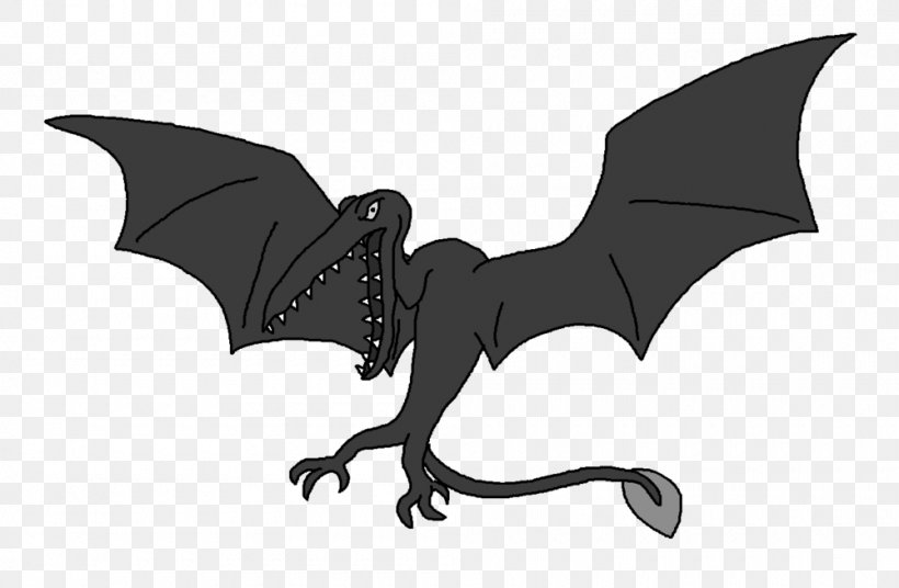 Dragon Silhouette Cartoon Black White, PNG, 1000x654px, Dragon, Black, Black And White, Cartoon, Fictional Character Download Free
