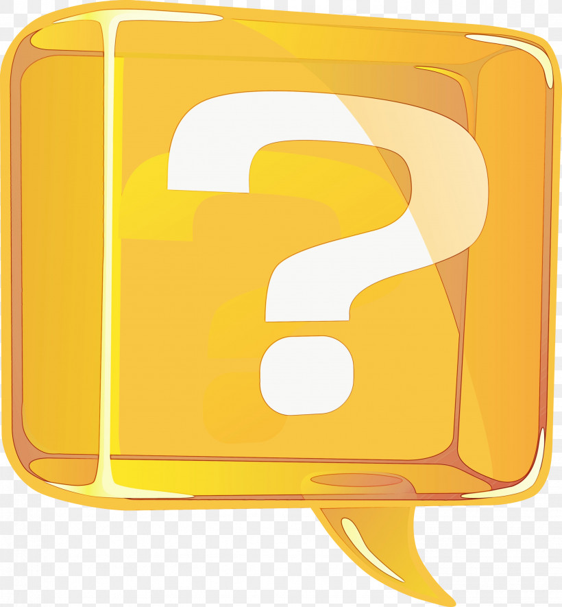Yellow Font Icon, PNG, 2777x3000px, Question Mark, Paint, Watercolor, Wet Ink, Yellow Download Free