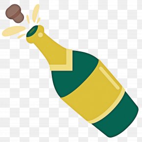 Drinkware Wine Bottle - Champagne Emoji PNG