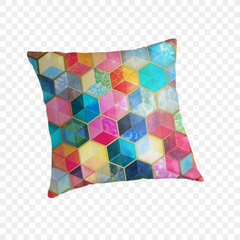 T-shirt Throw Pillows Honeycomb Hoodie Hexagon, PNG, 875x875px, Tshirt, Cube, Cushion, Hexagon, Honeycomb Download Free