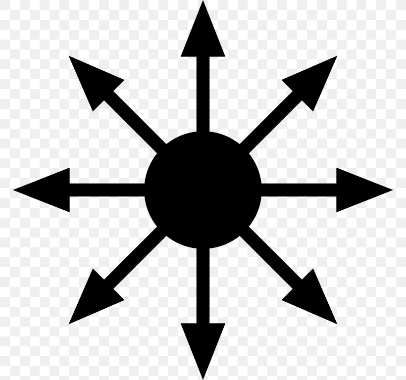 Chaos Magic Symbol Of Chaos Occult, PNG, 768x768px, Chaos Magic, Artwork, Black And White, Black Magic, Caos Download Free