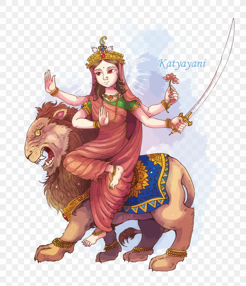 Navaratri Kātyāyanī Navadurga Kushmanda Parvati, PNG, 1291x1500px, Navaratri, Adi Parashakti, Art, Durga, Fictional Character Download Free