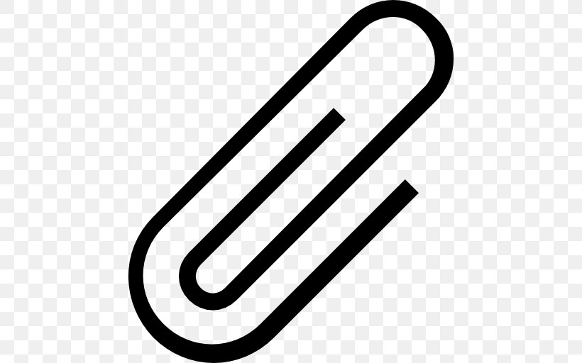 Paper Clip Email Attachment Symbol, PNG, 512x512px, Paper, Area, Black And White, Brand, Clipboard Download Free