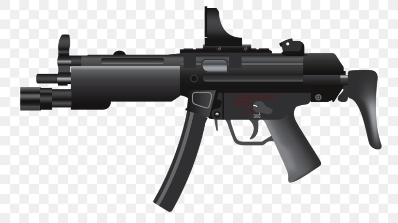 Weapon Firearm Heckler & Koch MP5 Submachine Gun, PNG, 800x460px, Watercolor, Cartoon, Flower, Frame, Heart Download Free