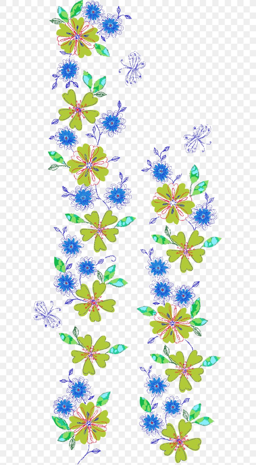 Flower Graphic Design, PNG, 605x1487px, Flower, Blue, Border, Branch ...
