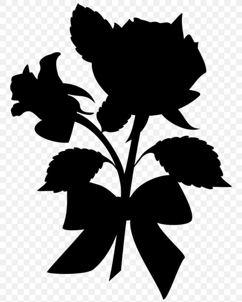 Flower Plant Stem Leaf Clip Art Silhouette, PNG, 783x1024px, Flower, Black M, Blackandwhite, Botany, Branching Download Free