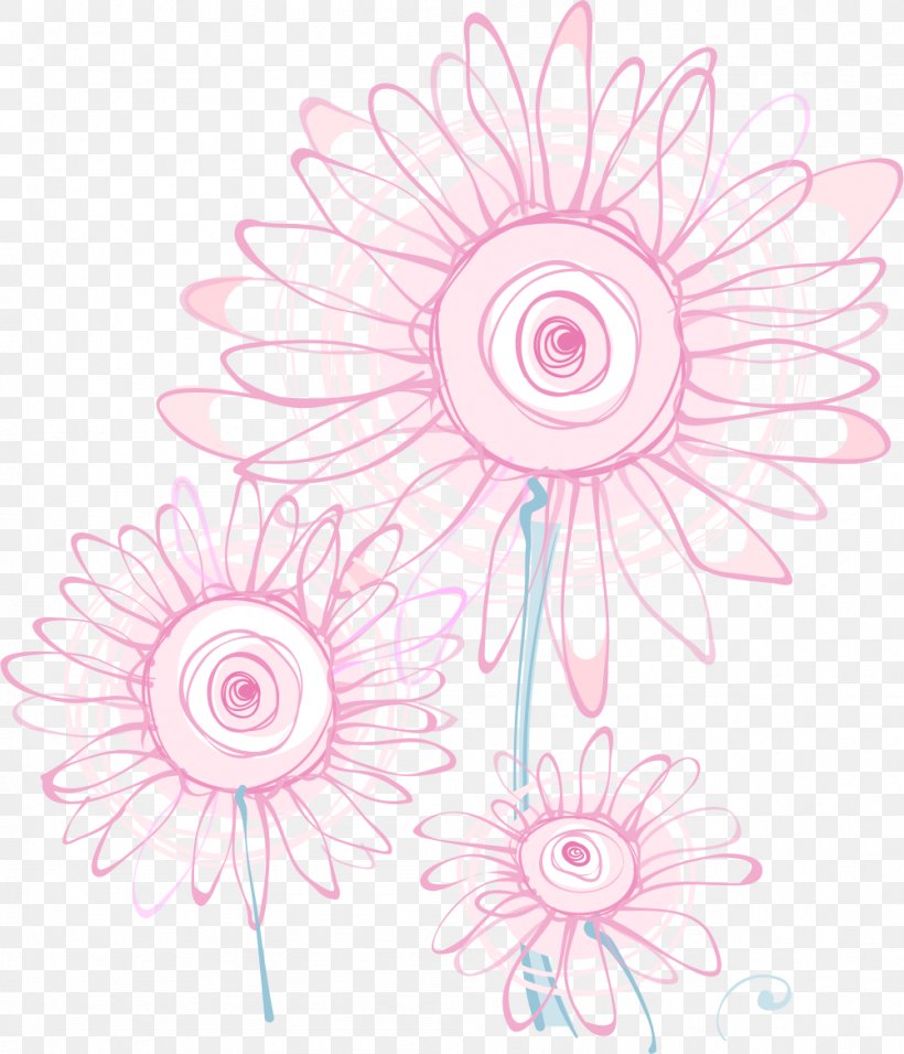 Hand-painted Flowers, PNG, 1001x1168px, Flower, Computer Software, Cut Flowers, Drawing, Flora Download Free