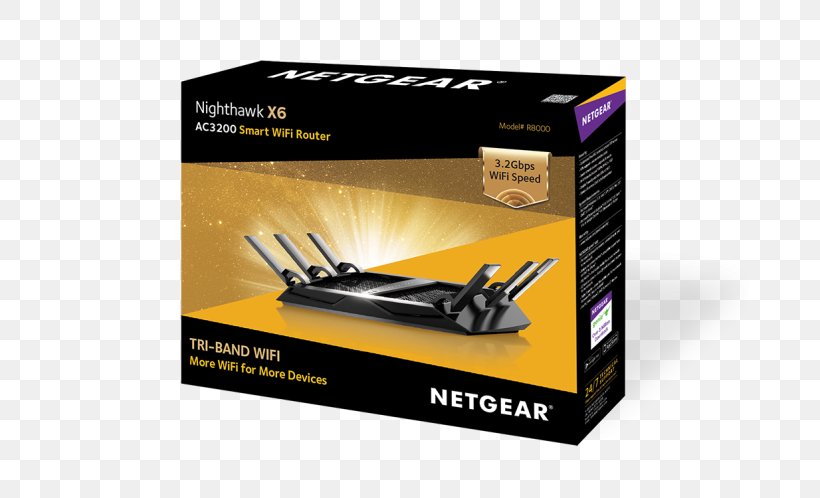 NETGEAR Nighthawk X6 R8000 Wireless Router DD-WRT, PNG, 678x498px, Netgear Nighthawk X6 R8000, Brand, Computer Network, Ddwrt, Gigabit Download Free