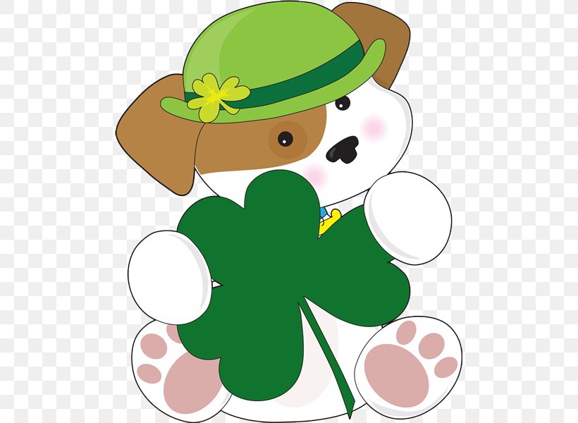 Puppy Saint Patrick's Day Shamrock Clip Art, PNG, 600x600px, Watercolor, Cartoon, Flower, Frame, Heart Download Free