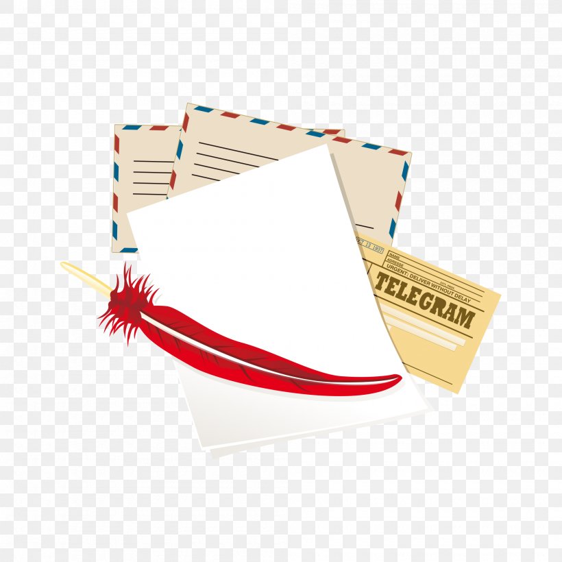 Paper Envelope, PNG, 2000x2000px, Paper, Cartoon, Envelope, Feather, Letter Download Free