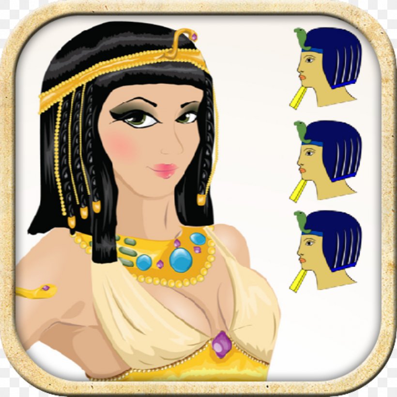 Cleopatra Ancient Egypt Royalty-free Drawing Clip Art, PNG, 1024x1024px, Cleopatra, Ancient Egypt, Art, Black Hair, Drawing Download Free