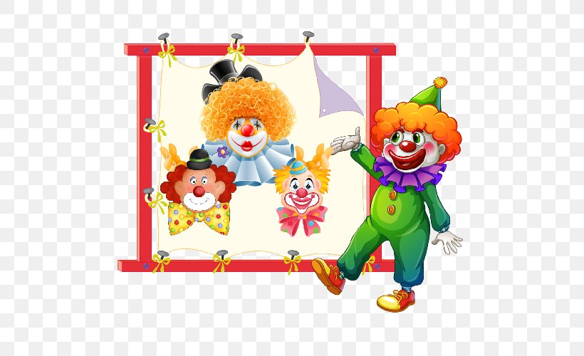 Clown Royalty-free Joker, PNG, 500x500px, Clown, Baby Toys, Circus, Drawing, Entertainment Download Free