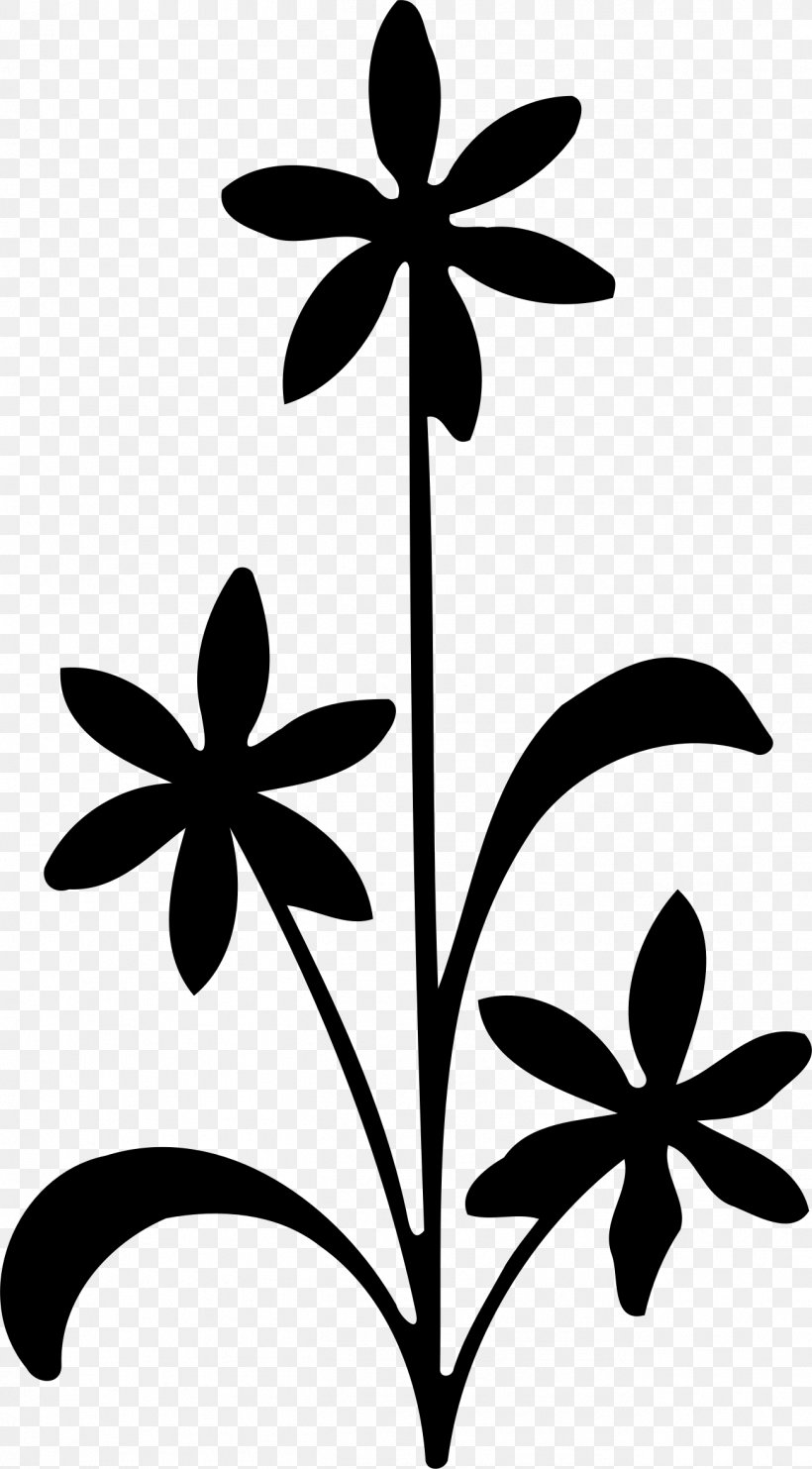 Flower Silhouette Visual Arts Clip Art, PNG, 1302x2355px, Flower, Artwork, Black And White, Branch, Flora Download Free
