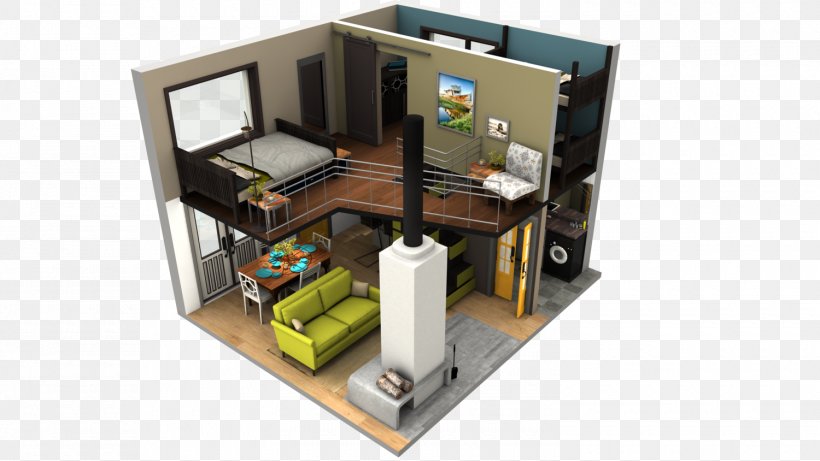 House Plan Loft Tiny House Movement Interior Design Services, PNG, 1500x844px, House Plan, Apartment, Bedroom, Building, Floor Plan Download Free