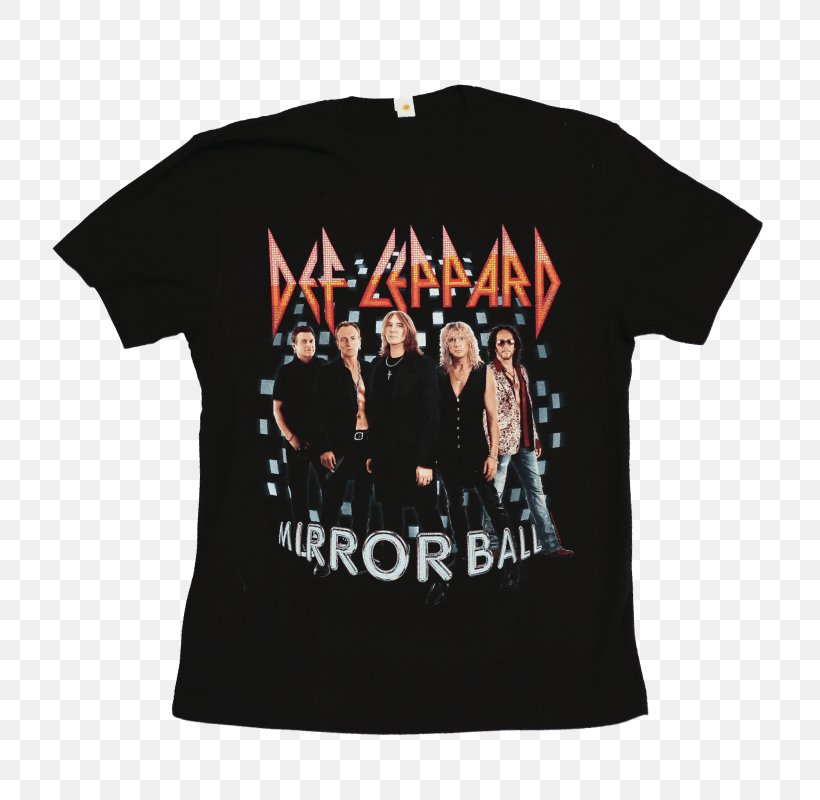 T-shirt Def Leppard & Journey 2018 Tour Mirror Ball Tour Mirror Ball – Live & More, PNG, 800x800px, Tshirt, Black, Bluza, Brand, Bryan Ferry Download Free