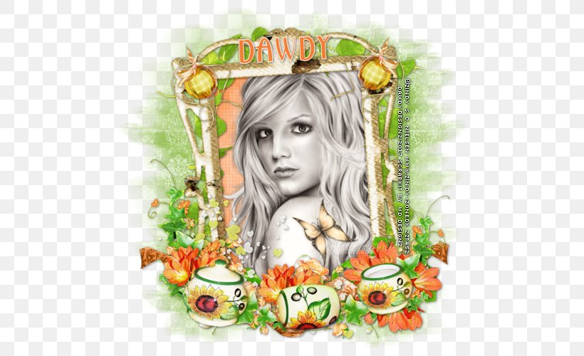 Britney Spears Floral Design Drawing Picture Frames, PNG, 500x500px, Watercolor, Cartoon, Flower, Frame, Heart Download Free