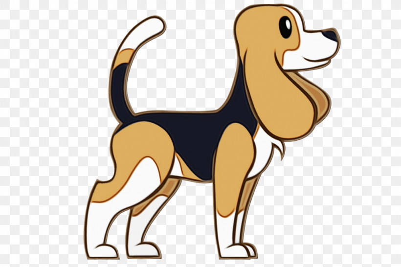 Dog Cartoon English Foxhound Beagle Tail, PNG, 1024x683px, Watercolor, Beagle, Cartoon, Dog, English Foxhound Download Free