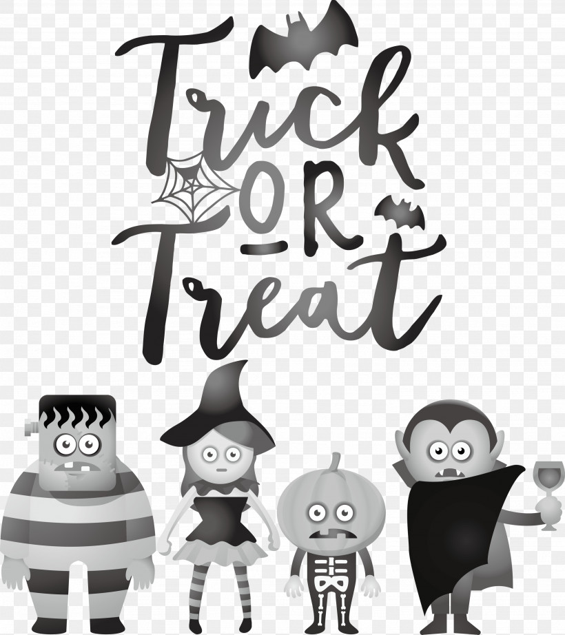 Trick Or Treat Trick-or-treating Halloween, PNG, 2666x3000px, Trick Or Treat, Behavior, Black And White, Cartoon, Halloween Download Free