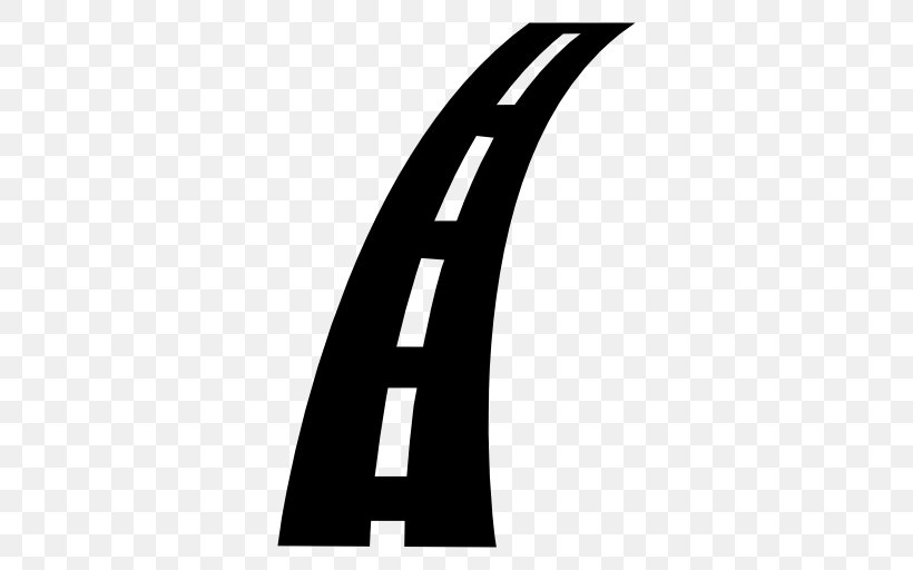 Road Curve Clip Art, PNG, 512x512px, Road, Blackandwhite, Brand, Highway, Logo Download Free
