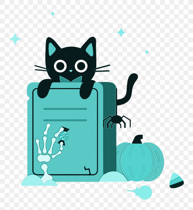 Cat Cat-like Cartoon Sticker, PNG, 2297x2500px, Spooky Halloween, Biology, Cartoon, Cat, Catlike Download Free
