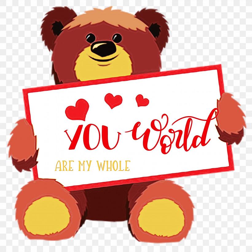 Teddy Bear, PNG, 3000x3000px, Valentines Day, Bears, Drawing, Paint, Painting Download Free