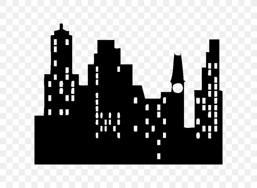 New York City Silhouette Sticker Skyline Clip Art, PNG, 600x600px, New York City, Art, Black, Black And White, Brand Download Free