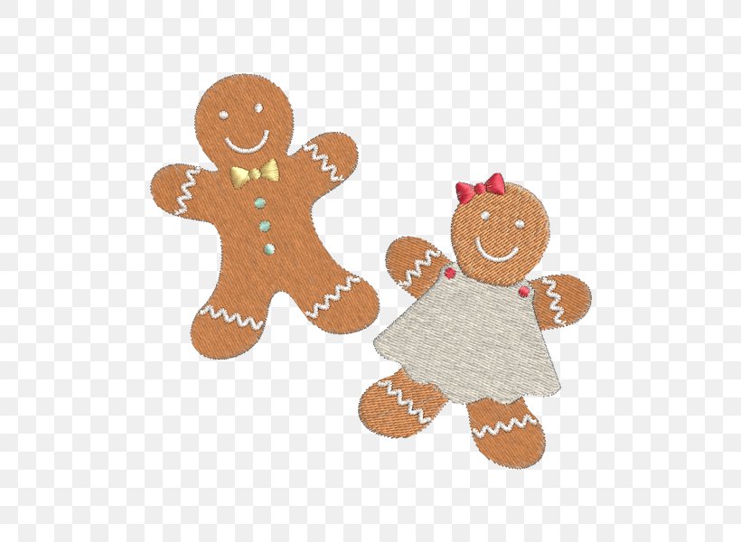 Embroidery Gingerbread Christmas Day Christmas Ornament Biscuit, PNG, 600x600px, 2018, Embroidery, Baby Toys, Biscuit, Biscuits Download Free