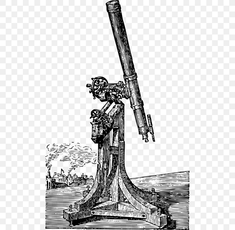 Galileo National Telescope Clip Art, PNG, 504x800px, Telescope, Astronomy, Black And White, Cold Weapon, Drawing Download Free