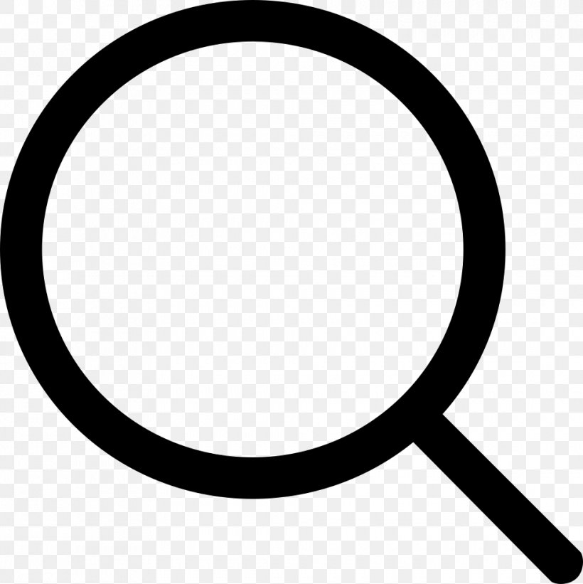 Magnifying Glass Magnifier, PNG, 980x982px, Magnifying Glass, Area, Black, Black And White, Magnification Download Free