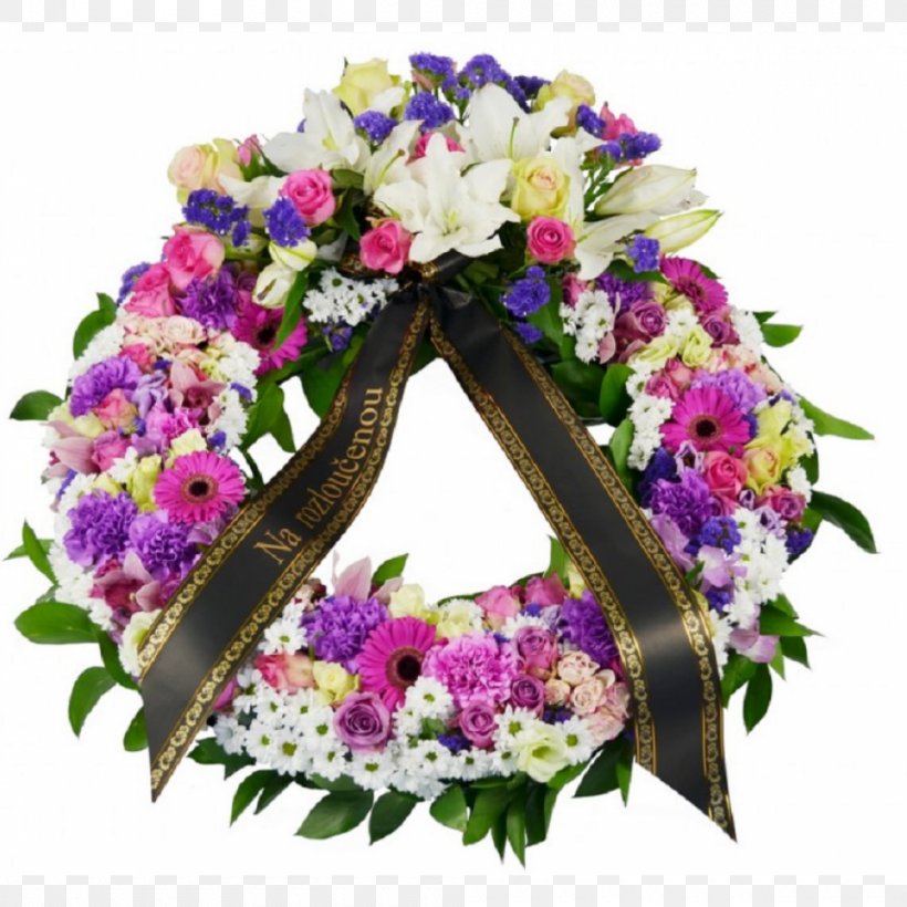 Floral Design Flowers Express Cut Flowers Wreath, PNG, 1000x1000px, Floral Design, Color, Courier, Cut Flowers, Czech Republic Download Free
