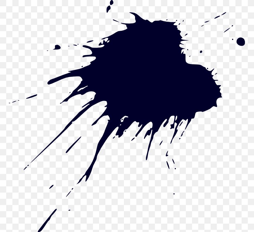 Ink Brush, PNG, 763x747px, Ink, Black, Black And White, Blue, Brush Download Free