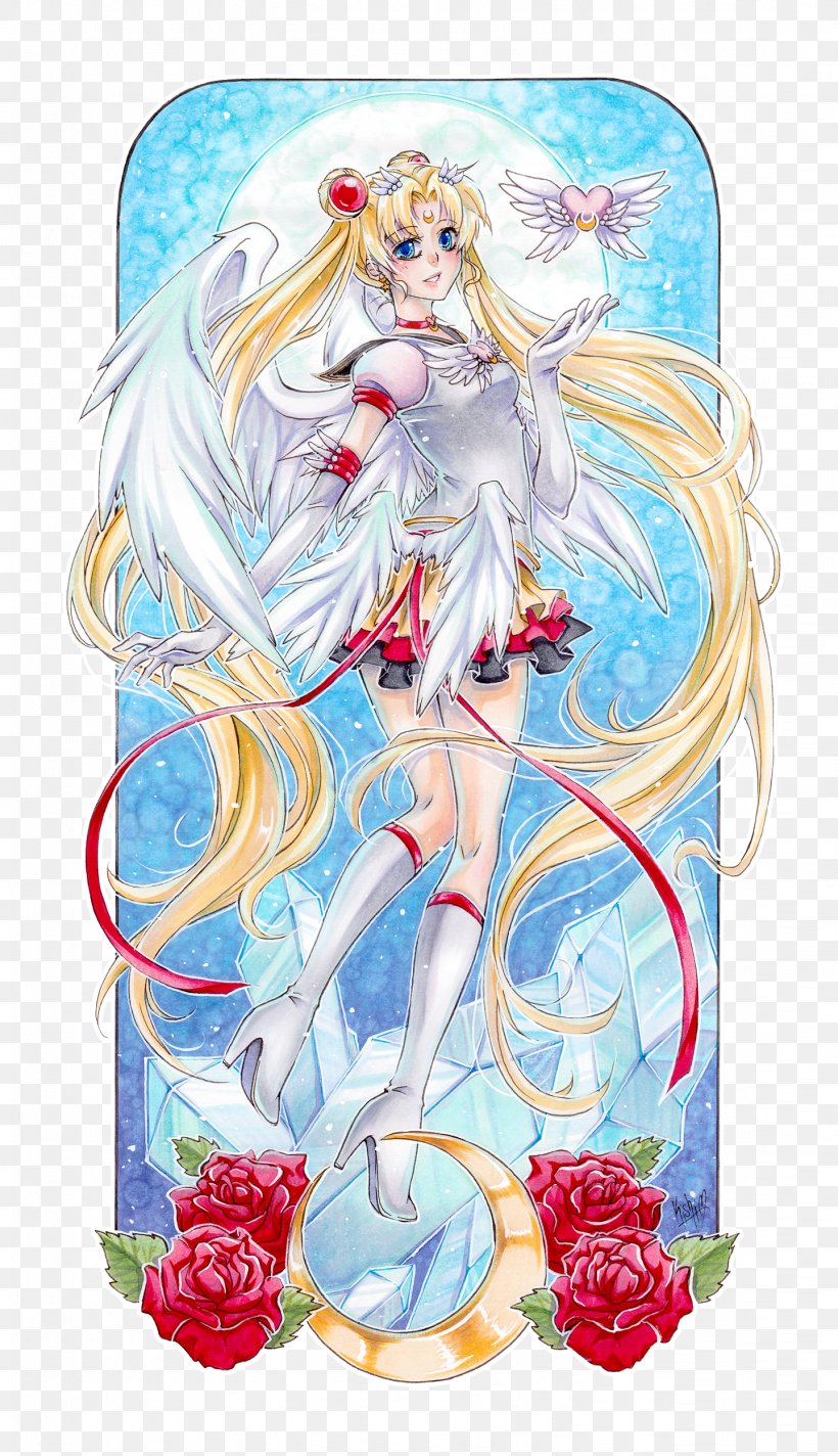 Sailor Moon Chibiusa Sailor Venus Fan Art Sailor Senshi, PNG, 1439x2500px, Watercolor, Cartoon, Flower, Frame, Heart Download Free