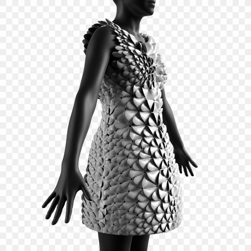 Clothing Wedding Dress 3D Printing The Dress, PNG, 1500x1500px, 3d Computer Graphics, 3d Printing, Clothing, Black And White, Children S Clothing Download Free