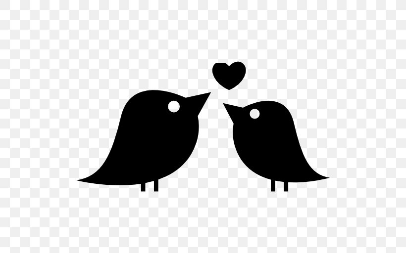 Lovebird Heart, PNG, 512x512px, Lovebird, Artwork, Beak, Bird, Black And White Download Free