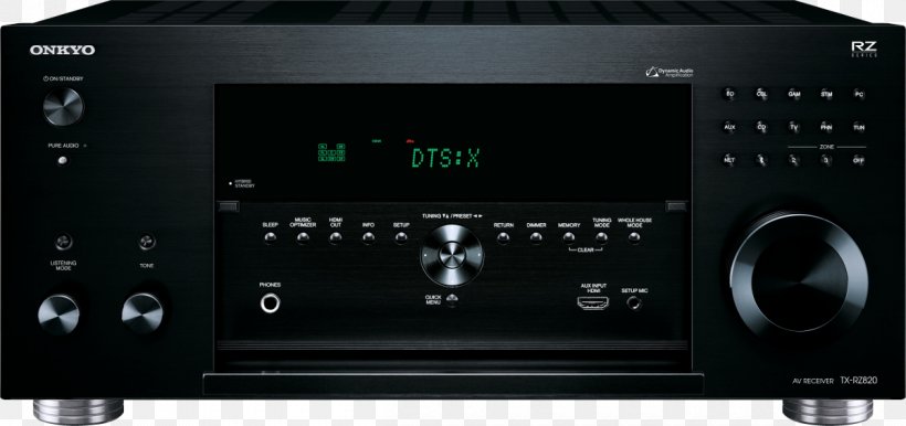 Onkyo TX-RZ820 AV Receiver Dolby Atmos Home Theater Systems, PNG, 1200x565px, 4k Resolution, Onkyo, Amplifier, Audio, Audio Equipment Download Free