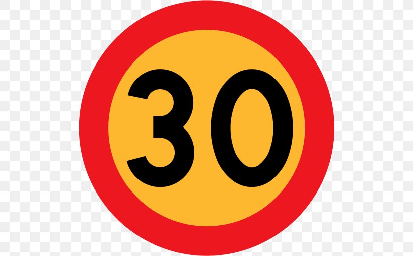 Prohibitory Traffic Sign Speed Limit Sweden, PNG, 508x508px, 30 Kmh Zone, Traffic Sign, Area, Emoticon, Living Street Download Free