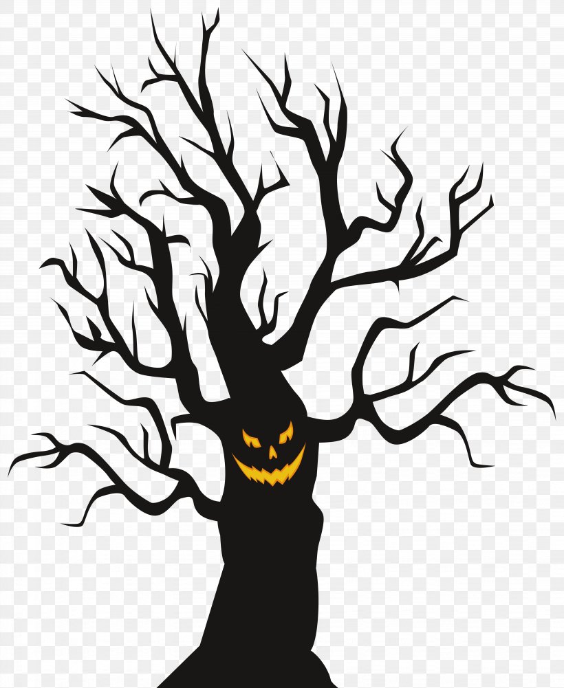 Halloween Clip Art, PNG, 6548x8000px, Tree, Art, Black And White, Blog, Branch Download Free